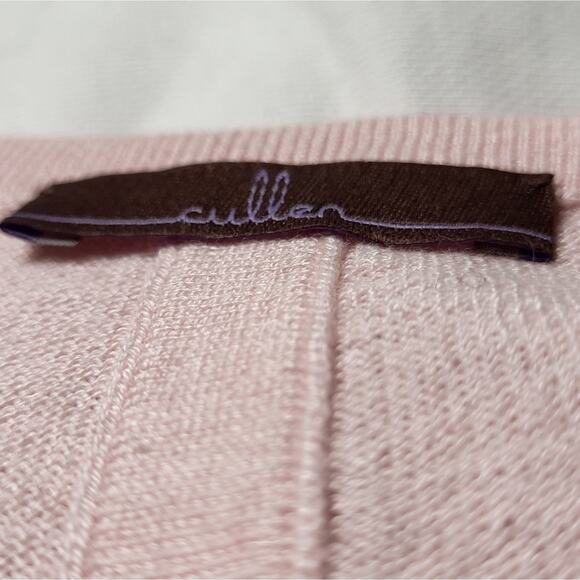 Cullen Silk Cashmere Pastel Pink Asymmetrical Hem Sweater XSmall - Picture 7 of 8